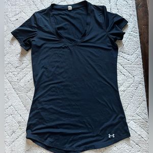 Black Shortsleeved Under Armor Workout Shirt